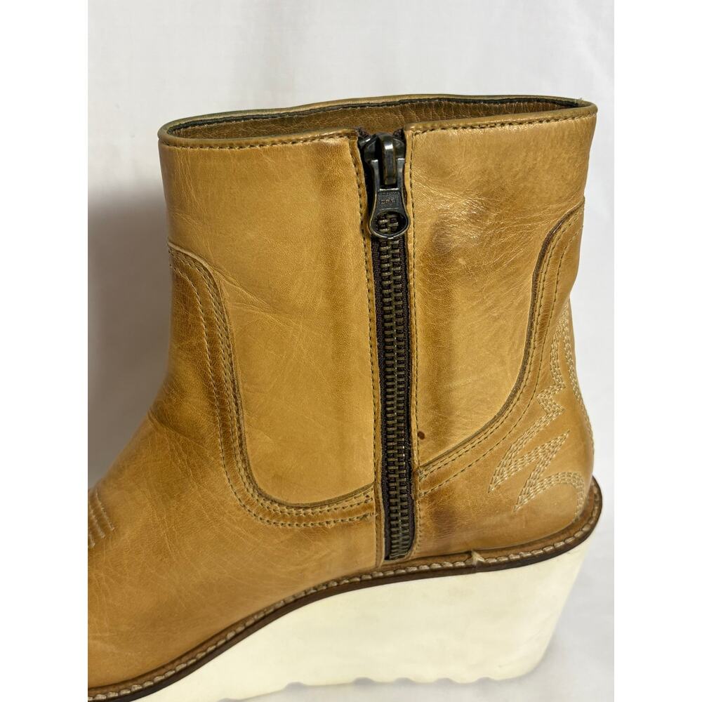 Lucchese 63001 Leather Western Wedge Boots Size 8 - Picture 16 of 16